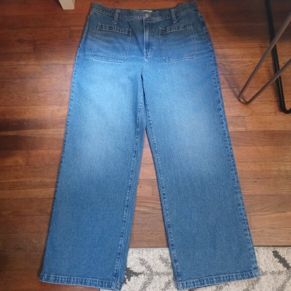MADEWELL the perfect vintage wide leg jeans in Edgerly Wash (sz32) - Picture 5 of 15